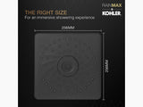 RAIN MAX SQUARE RH DUAL CORE SHOWERHEAD - KOHLER PREMIUM -  ( BLACK MATT - PREMIUM - 256x256 mm - 10.2inchX10.2inch )