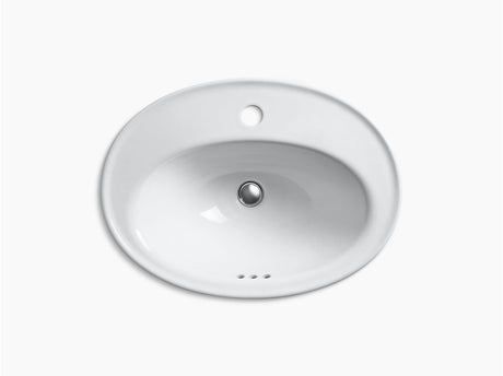 SELF RIMMING BASIN W/FAUCET HOLE - KOHLER POPULAR -  ( WHITE - POPULAR - 563x414 mm - 22.5inchX16.5inch )