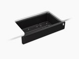 CAIRN NEOROC QUARTZ UNDERMOUNT SINGLE BOWL 36INCH SHORT APRN - KOHLER LUXURY -  ( MATTE BLACK -  - 0x0 mm - 0inchx0inch )