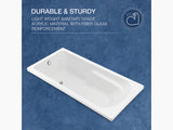 ACRYLIC BATHTUB - KOHLER PREMIUM - ( WHITE - PREMIUM - 1670x760 mm - 66.8inchX30.4inch )