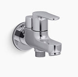 JULY-2 WAY BIB COCK W/FLANGE - KOHLER POPULAR-(POLISHED CHROME - POPULAR - 0x15 mm - 0inchX0.6inch )