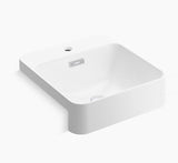 FOREFRONT-SQU SEMI WALL HUNG WASH BASIN - KOHLER PREMIUM -  ( WHITE - PREMIUM - 460x420 mm - 18.4inchX16.8inch )