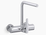 WALL MOUNT KITCHER MIXER - KOHLER PREMIUM -  ( POLISHED CHROME - PREMIUM - 0x15 mm - 0inchX0.5inch )
