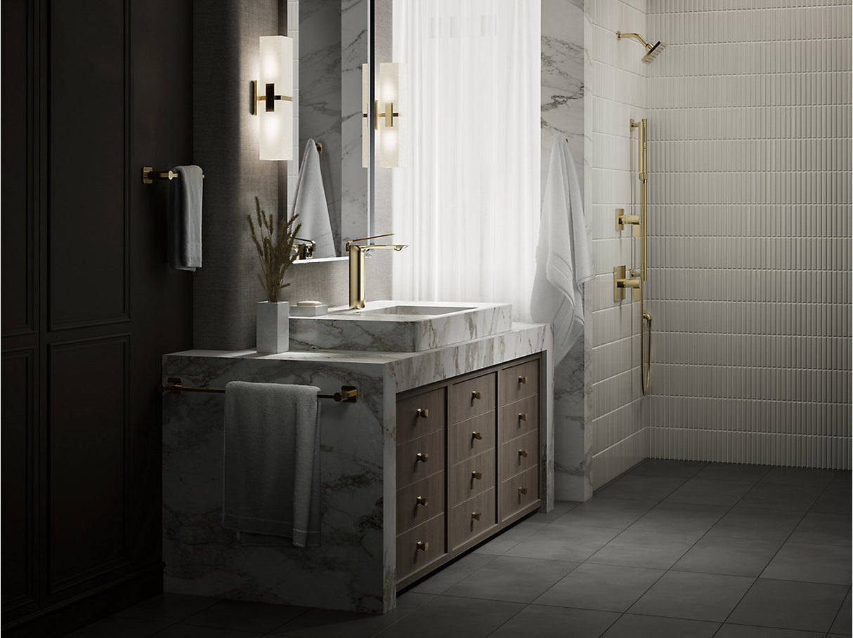 MODERN LIFE EDGE TALL BASIN FAUCET W/O DRAIN - KOHLER LUXURY -  ( FRENCH GOLD - LUXURY - 0x0 mm - 0inchX0inch )