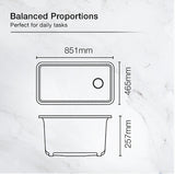 CAIRN NEOROC QUARTZ UNDERMNT SINGLE BASIN SINK W/RACK - KOHLER LUXURY -  ( MATTE GRAPHITE - LUXURY - 851x465 mm - 34inchX18.6inch )