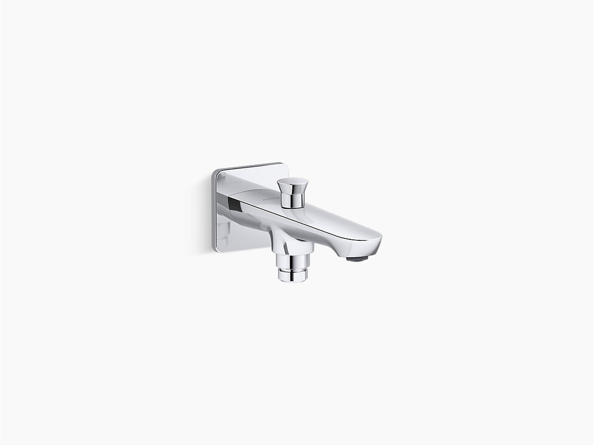 FLUENCE WALL-MOUNT BATH SPOUT WITH DIVERTER - KOHLER PREMIUM -  ( CHROME - PREMIUM - 0x0 mm - 0inchX0inch )