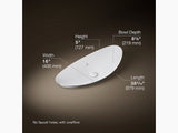 VEIL-COUNTER TOP W/BAIN W/O OVERFLOW - KOHLER LUXURY -  ( WHITE - LUXURY - 979x406 mm - 39inchX16inch )