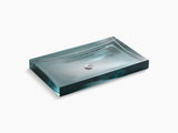ANTILIA RECTANGULAR GLASS LAVATORY NO OVERFLOW - KOHLER LUXURY -  ( ICE - LUXURY - 0x0.15 mm - 0inchX0.5inch )