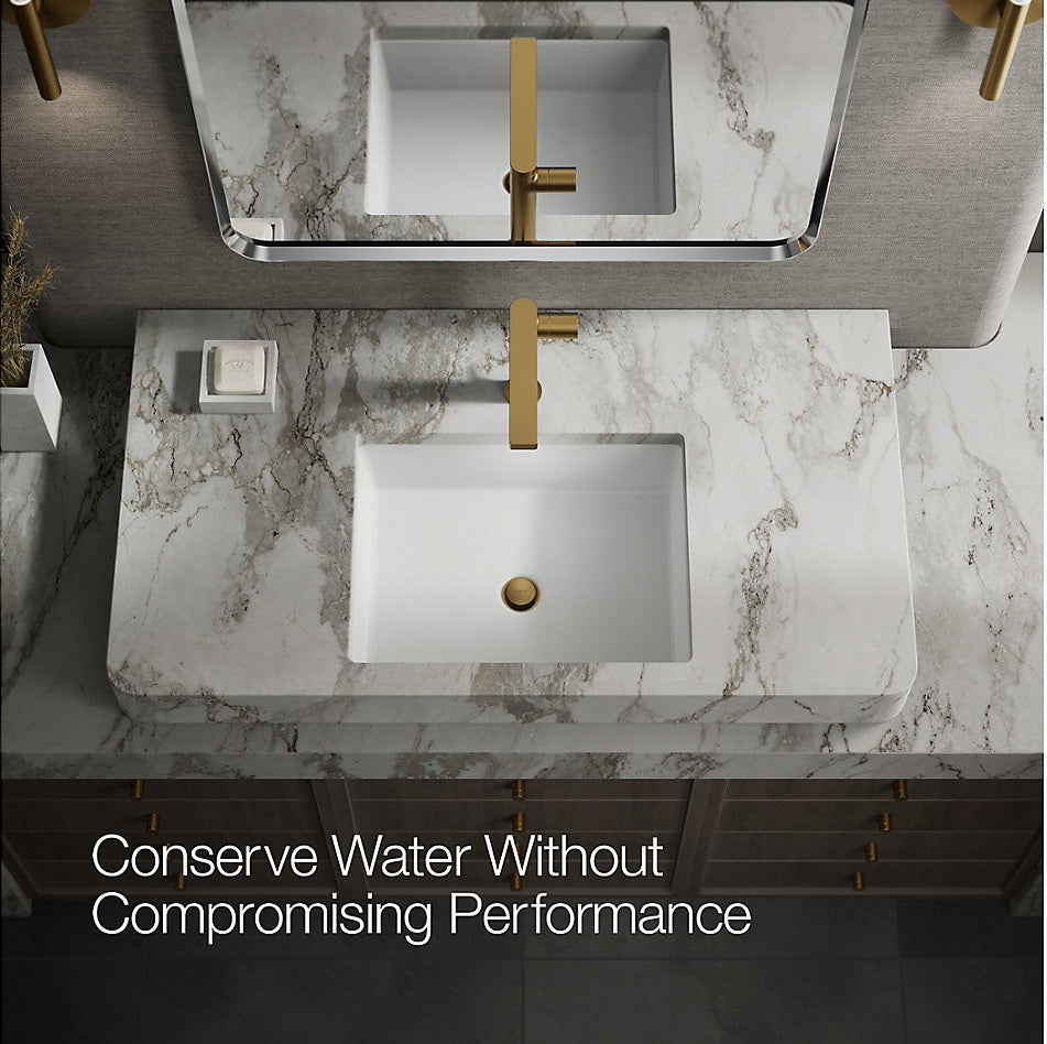 COMP TALL BATHROOM FAUCET W/PURE HANDLE - KOHLER LUXURY - ( VIBRANT BRUSHED MODERNE BRASS - LUXURY - 0x15 mm - 0inchX0.5inch )