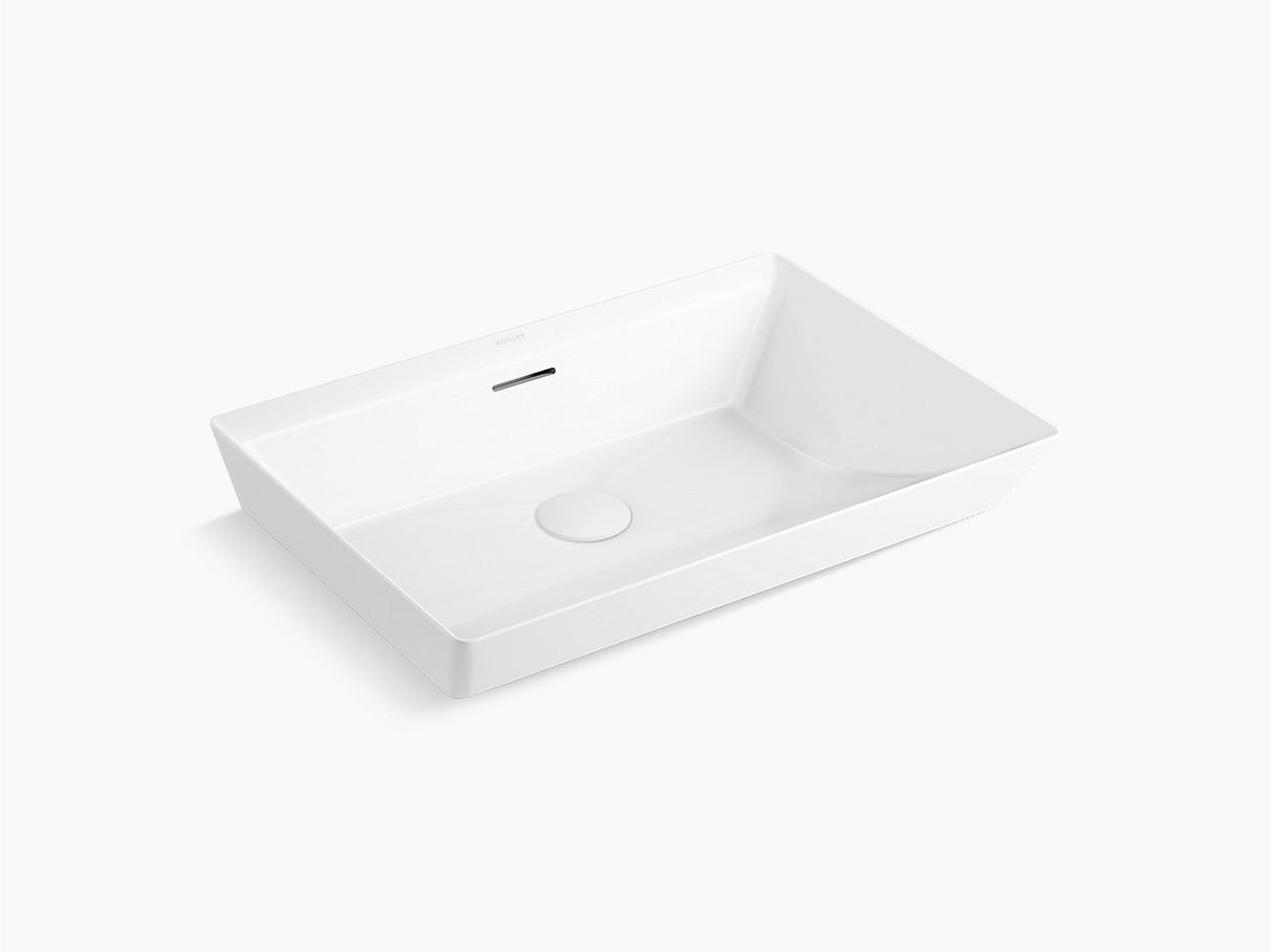 BRAZN RECTANGLE VESSEL W/O FAUCET DECK - KOHLER LUXURY -  ( WHITE - LUXURY - 0x0 mm - 0inchx0inch )