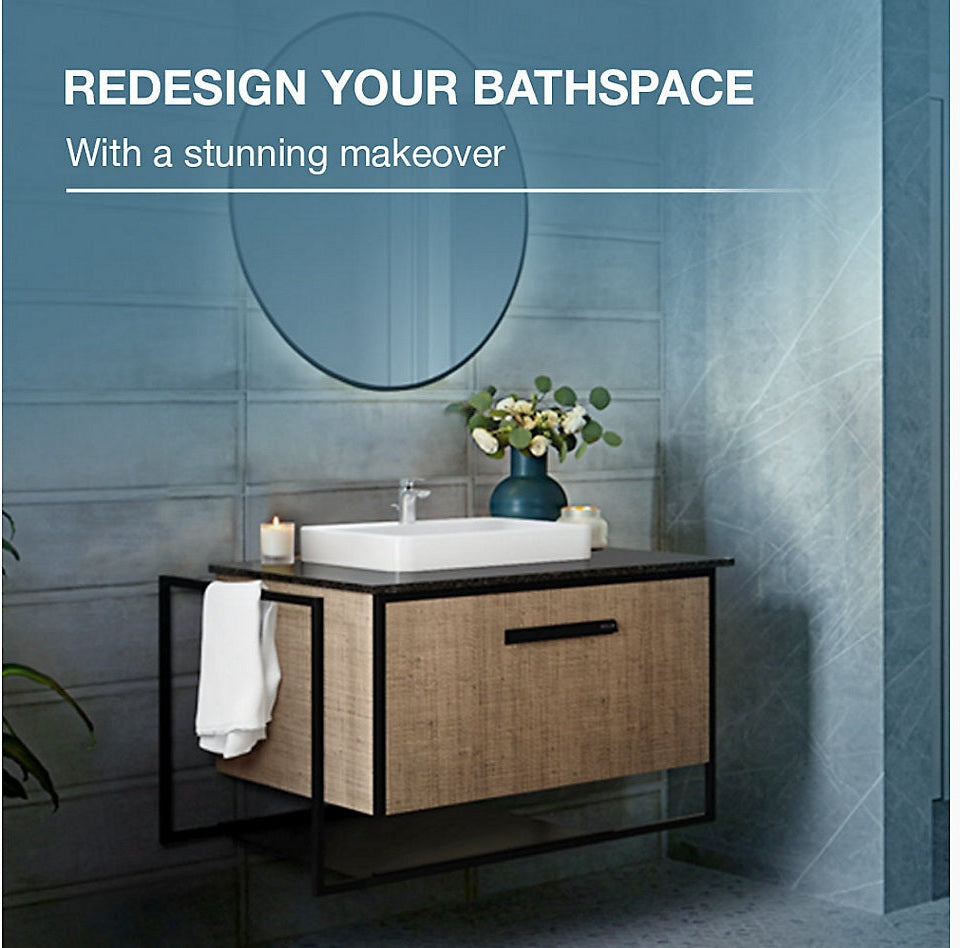 FOREWARD VANITY IN WEAVE TEXTURE FINISH W/O WASH BASIN - KOHLER LUXURY -  (  - LUXURY - 870x490 mm - 34.8inchX19.6inch )