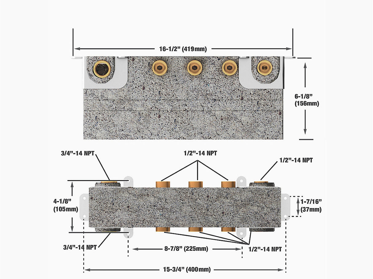 ANTHEM REC MECH THER/CONC/VALVE 2IN/4OUT - KOHLER LUXURY -  (  - LUXURY - 0x0 mm - 0inchx0inch )