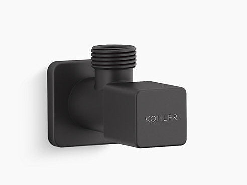 COMPLEMENTARY-ANGLE VALVE W/FLANGE - KOHLER POPULAR -  ( MATT BLACK - POPULAR - 0x15 mm - 0inchX0.6inch )