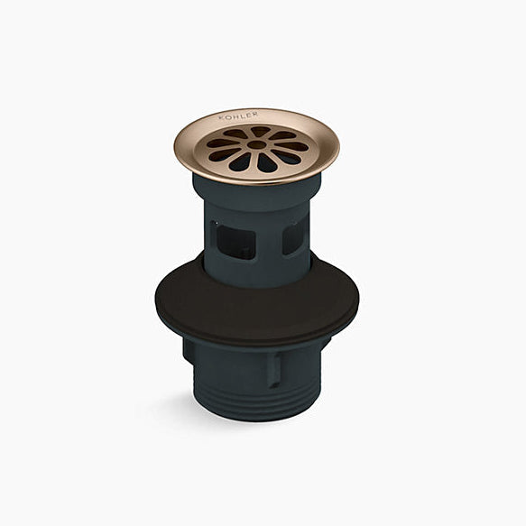 COMP.WASTE COUPLING H/T W/OVERFLOW HOLE - KOHLER POPULAR - ( BRUSHED B ...