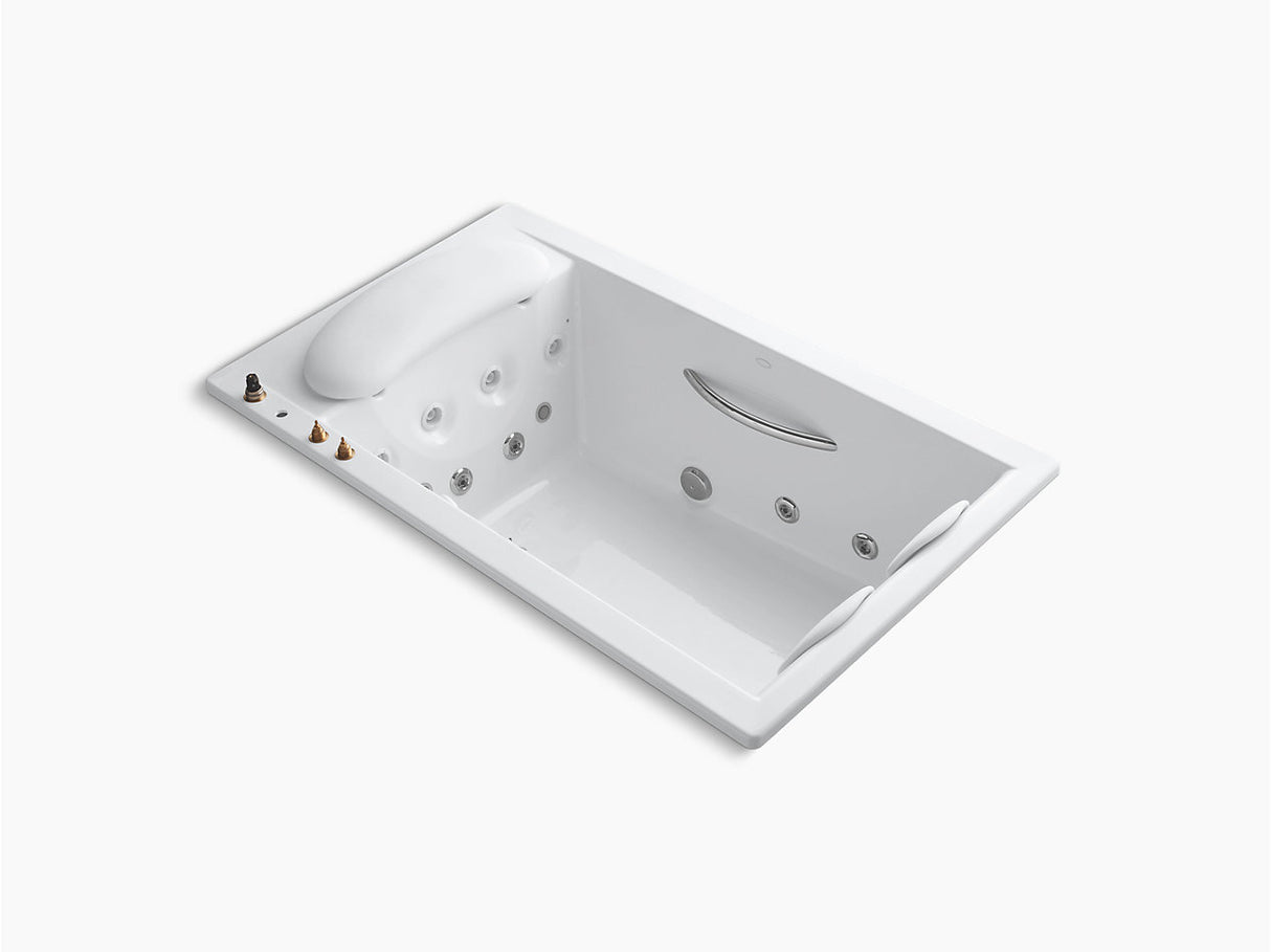 RIVER BATH DROP IN WHIRLPOOL W/CHROMATHERAPY & HEATER W/O JET TRIM, 2 PUMP 4KW - KOHLER LUXURY -  ( WHITE - LUXURY - 1905x1143 mm - 76.2inchX45.7inch )