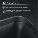 CAIRN 24INCH NEOROC QUARTZ UNDERMOUNT SINGLE BASIN W/RACK - KOHLER LUXURY -  ( MATTE BLACK - LUXURY - 622x465 mm - 24.8inchX18.6inch )