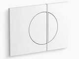 FACEPLATE IN GLOSSY(FLUSH PLATE)MECHANIC - KOHLER PREMIUM -  ( WHITE - PREMIUM - 0x0 mm - 0inchx0inch )