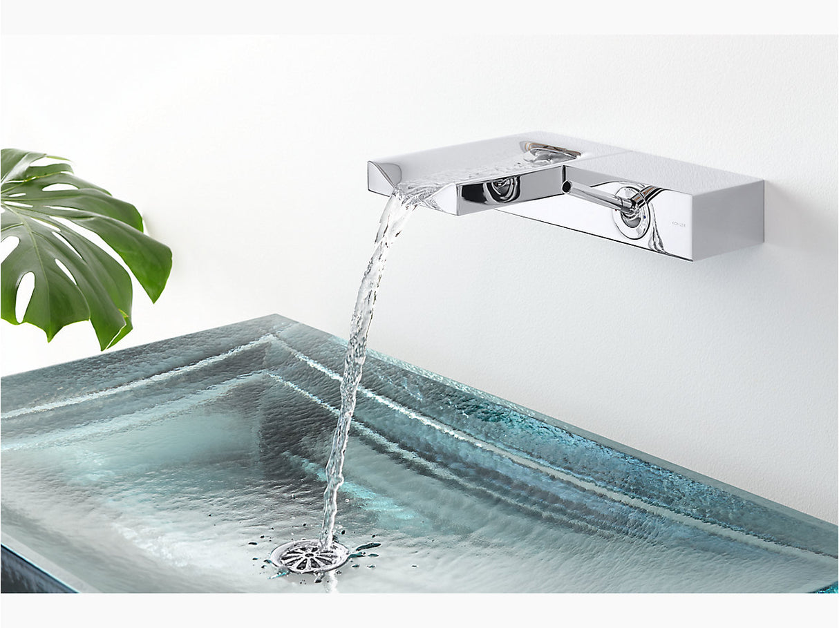 ANTILIA RECTANGULAR GLASS LAVATORY NO OVERFLOW - KOHLER LUXURY -  ( ICE - LUXURY - 0x0.15 mm - 0inchX0.5inch )