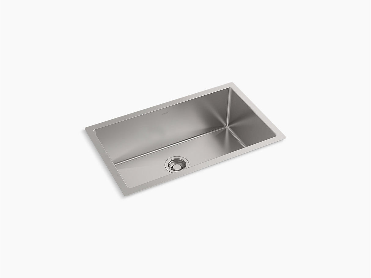 STRIVE SS SINGLE BOWL UNDERMOUNT FABRICATED (DEPTH 10INCH) W/STRAINER - KOHLER LUXURY - ( - LUXURY - 762x457 mm - 30.48inchX18.28inch )