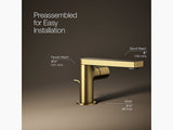 COMPOSED SINGLE-HANDLE FAUCET, CYLINDER - KOHLER LUXURY - ( VIBRANT BRUSHED MODERNE BRASS - LUXURY - 0x15 mm - 0inchX0.5inch )