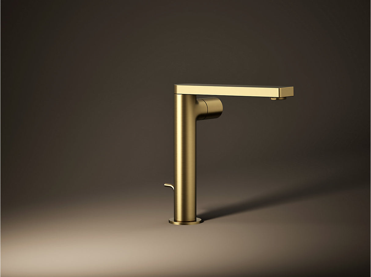COMP TALL BATHROOM FAUCET W/PURE HANDLE - KOHLER LUXURY - ( VIBRANT BRUSHED MODERNE BRASS - LUXURY - 0x15 mm - 0inchX0.5inch )