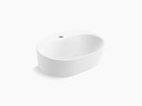 ROUND VESSEL BASIN W/SINGLE FAUCET HOLE - KOHLER POPULAR -  ( WHITE - POPULAR - 478x363 mm - 14inchX0inch )