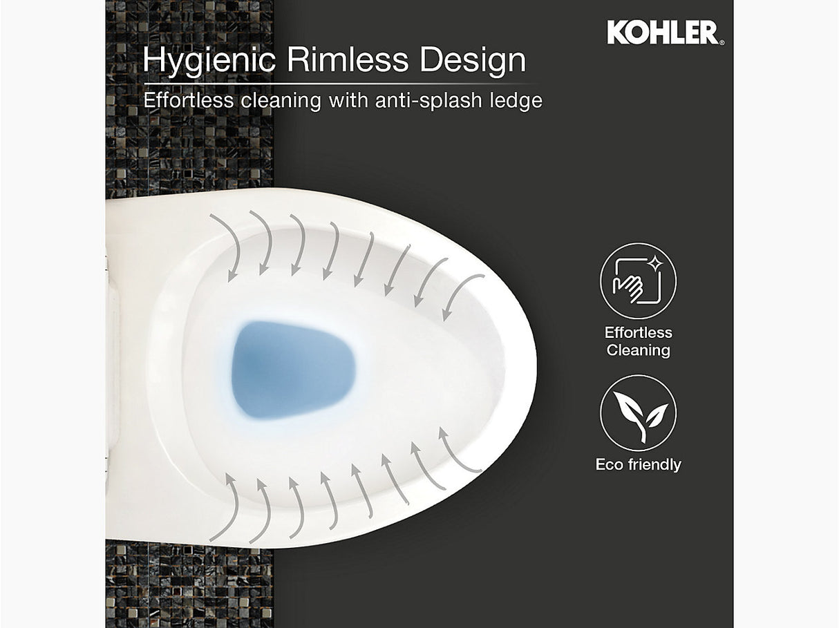 SPACITY WALL HUNG EWC W/O SC FOR 28922IN-S-0 (BOLT DISTANCE 7INCH)- KOHLER PREMIUM -  ( WHITE - PREMIUM - 0x0 mm - 0inchX0inch )