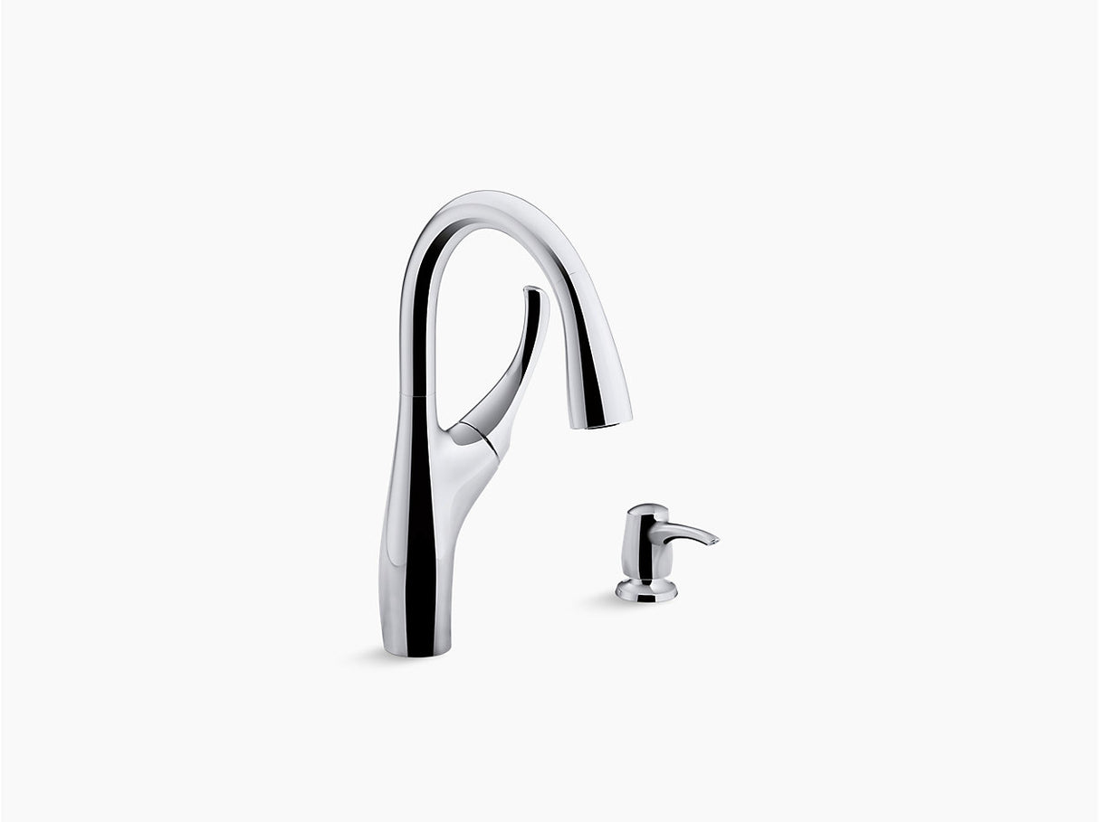 MAZZ-T/M SINK COCK W/PULLDOWN - KOHLER LUXURY -  ( POLISHED CHROME - LUXURY - 0x15 mm - 0inchX0.6inch )