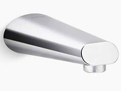 GEOMETRIC-PLAIN BATH SPOUT W/O DIVERTER - KOHLER POPULAR -  ( POLISHED CHROME - POPULAR - 0x0 mm - 0inchx0inch )