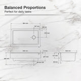 CAIRN NEOROC QUARTZ UNDERMOUNT SINGLE BOWL 36INCH SHORT APRN - KOHLER LUXURY -  ( MATTE BLACK -  - 0x0 mm - 0inchx0inch )