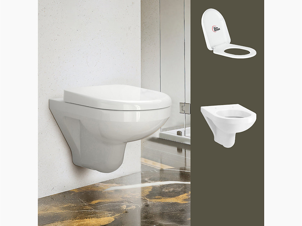 SPAN-ROUND WH TOILET W/SEAT - KOHLER POPULAR -  ( WHITE - POPULAR - 0x0 mm - 0inchX0inch )