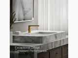 COMPOSED SINGLE-HANDLE FAUCET, CYLINDER - KOHLER LUXURY - ( VIBRANT BRUSHED MODERNE BRASS - LUXURY - 0x15 mm - 0inchX0.5inch )