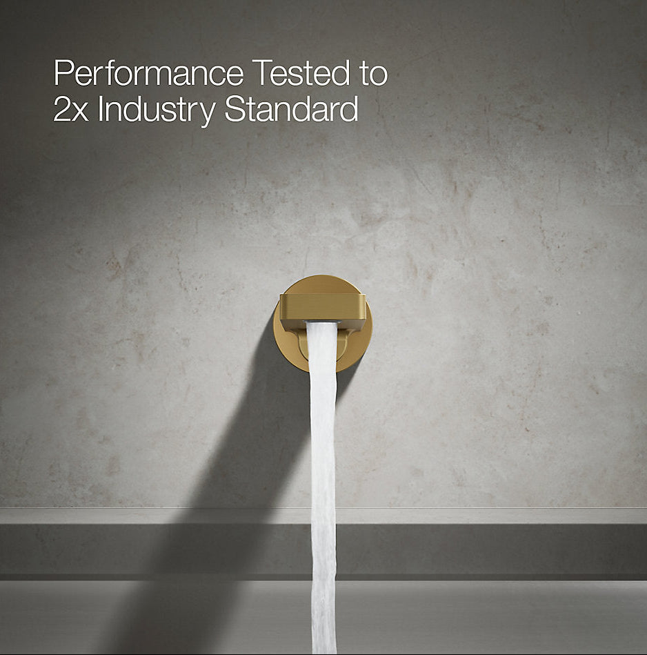 COMPOSED WALL MOUNT BATH SPOUT - KOHLER LUXURY -  ( VIBRANT BRUSHED MODERNE BRASS - LUXURY - 0x0 mm - 0inchx0inch )