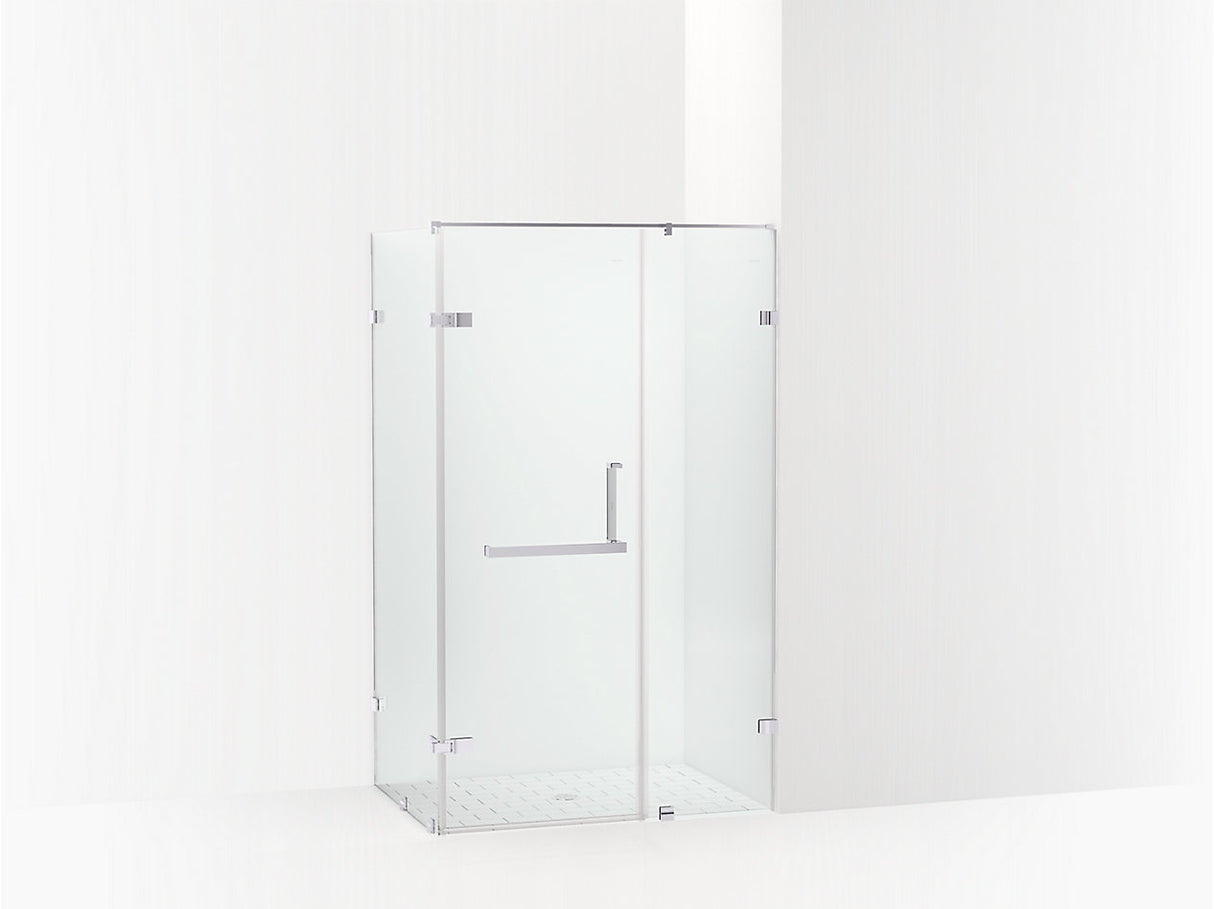 SINGULIER 1DOOR / 2PARTITION L-SHAPE ENCLOSURE 2700.HT (INWARD OPEN) - KOHLER PREMIUM -  ( POLISHED CHROME - PREMIUM - 0x0 mm - 0inchx0inch )