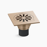 COMPLEMENTARY-FLOOR DRAIN-KOHLER POPULAR-( BRUSHED BRONZE - POPULAR - 100x100 mm - 4IinchX4inch )