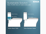 REACH 1PC ( S TRAP - 225MM)CLASS FIVE 3.3/4.8L W/ QC SEAT/CVR - KOHLER PREMIUM -  ( WHITE - PREMIUM - 0x0 mm - 0inchX0inch )
