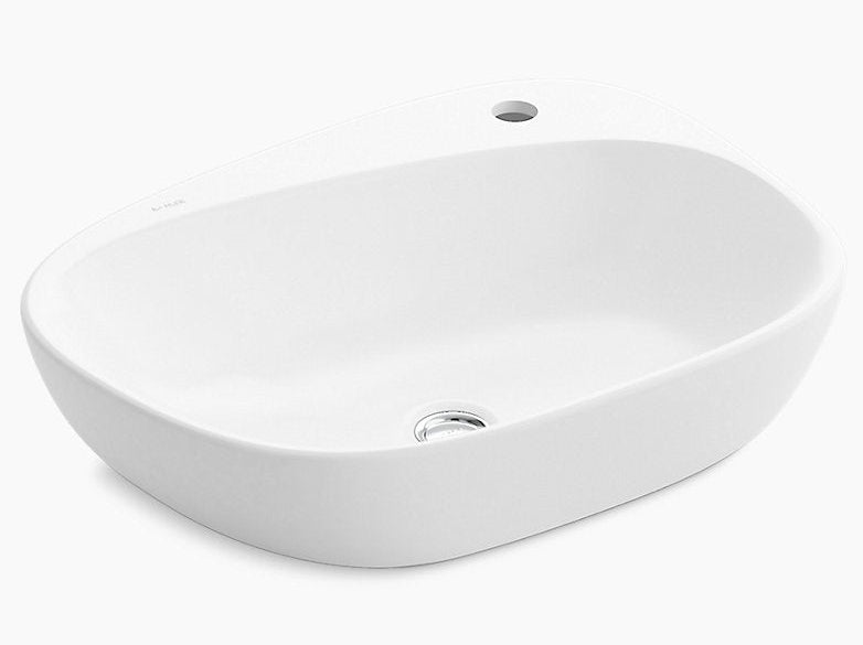 KANKARA-COUNTER TOP W/BASIN W/ FAU HOLE - KOHLER PREMIUM -  ( WHITE - PREMIUM - 568x438 mm - 23inchX18inch )
