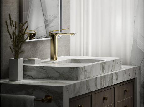 MODERN LIFE EDGE TALL BASIN FAUCET W/O DRAIN - KOHLER LUXURY - ( FRENCH GOLD - LUXURY - 0x0 mm - 0inchX0inch )