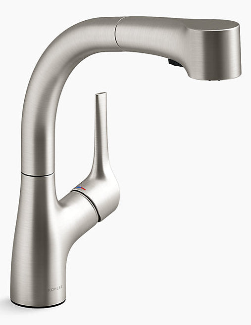 KITCHEN SINK FAUCET - KOHLER PREMIUM -  ( VAIBRANT STAINLESS - PREMIUM - 0x15 mm - 0inchX0.5inch )