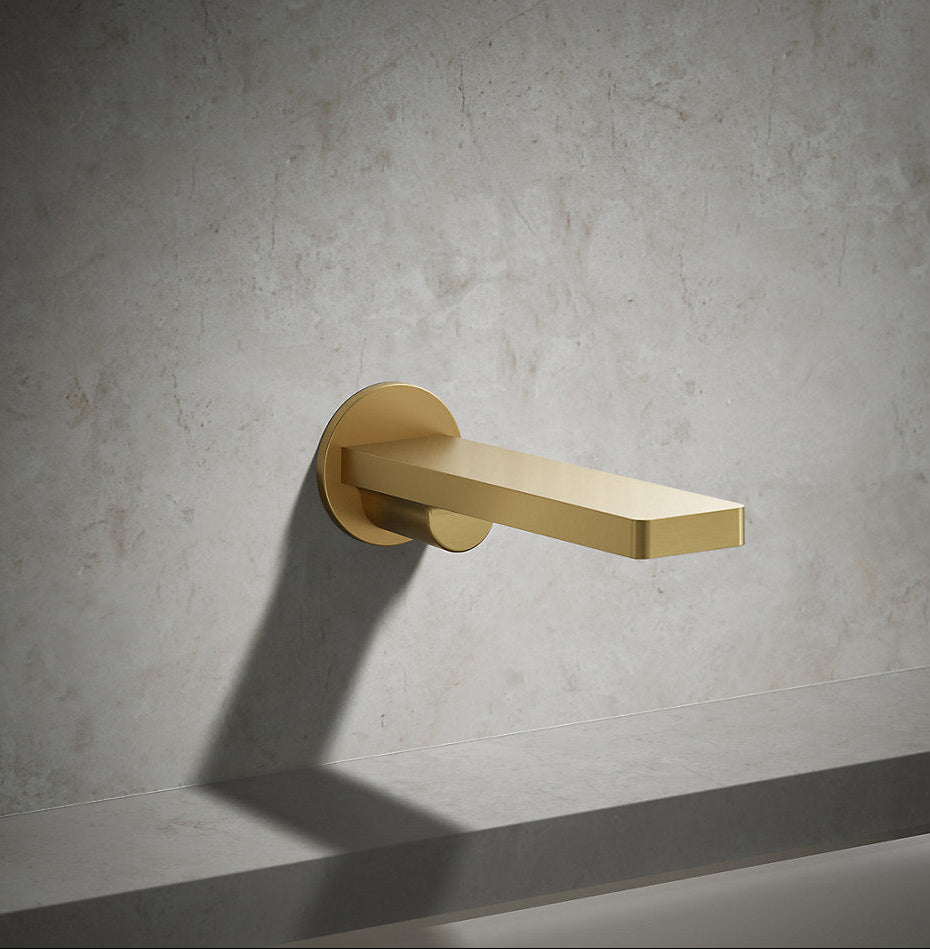 COMPOSED WALL MOUNT BATH SPOUT - KOHLER LUXURY -  ( VIBRANT BRUSHED MODERNE BRASS - LUXURY - 0x0 mm - 0inchx0inch )