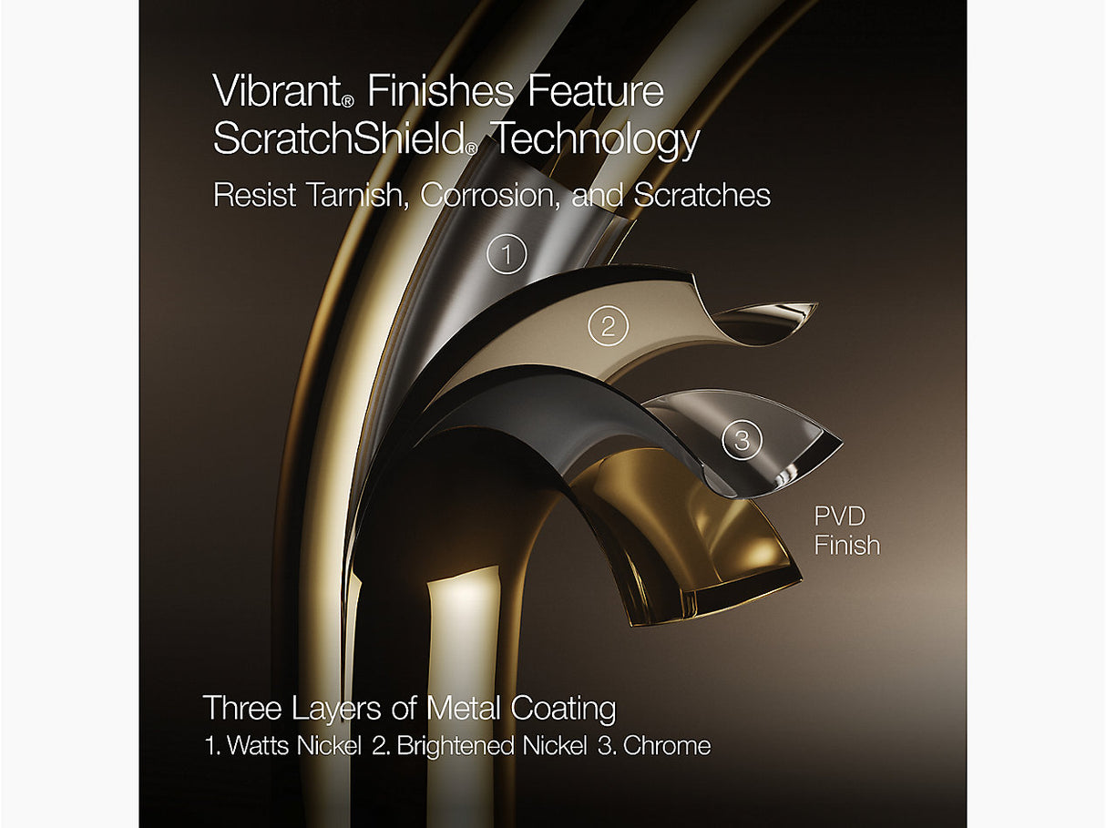 COMPOSED SINGLE-HANDLE FAUCET, CYLINDER - KOHLER LUXURY - ( VIBRANT BRUSHED MODERNE BRASS - LUXURY - 0x15 mm - 0inchX0.5inch )