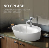 ROUND VESSEL BASIN W/SINGLE FAUCET HOLE - KOHLER POPULAR -  ( WHITE - POPULAR - 478x363 mm - 14inchX0inch )