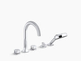 OCCASION 5H DM B&S C SPOUT -KNOB HNDLS - KOHLER LUXURY -  ( POLISHED CHROME - LUXURY - 0x15 mm - 0inchX0.5inch )