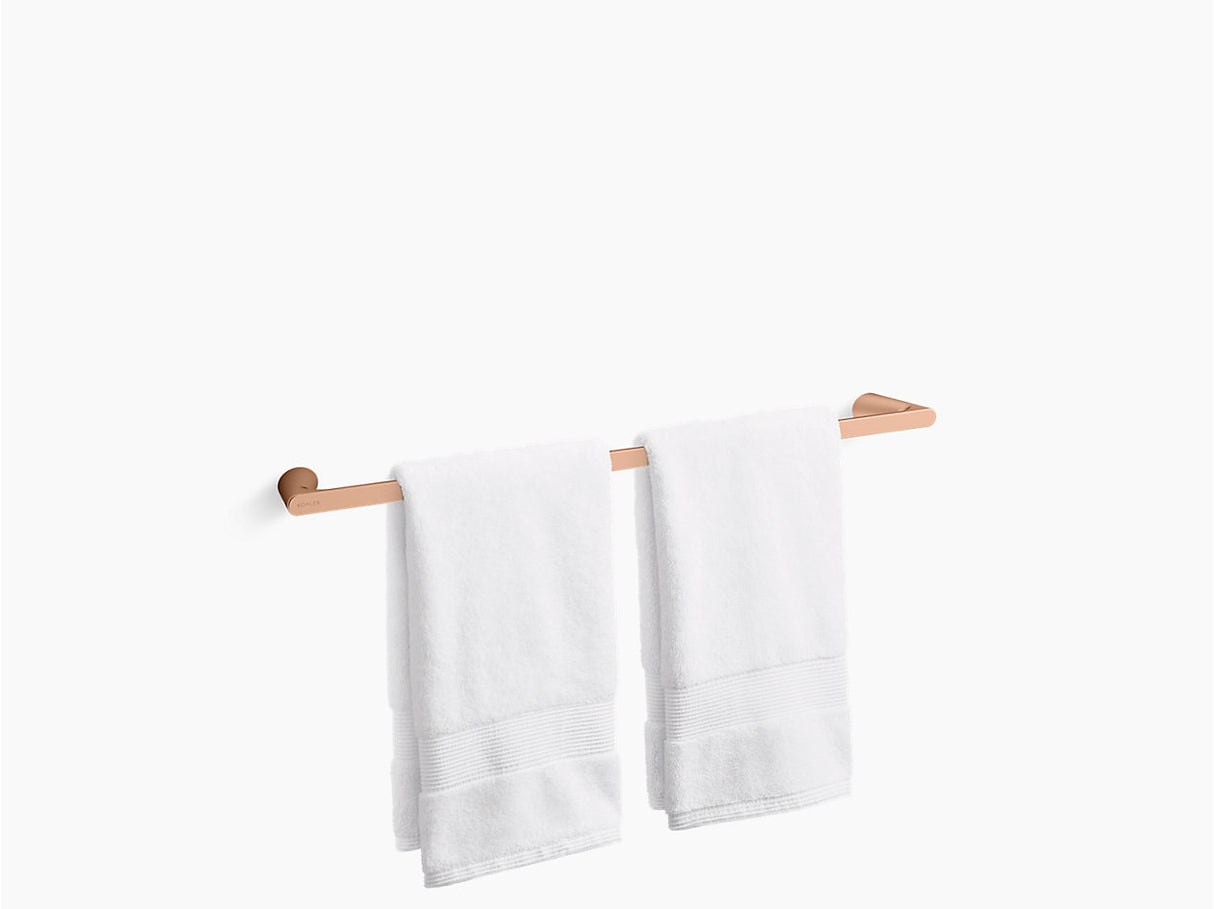 ACCENT-TOWEL BAR - KOHLER PREMIUM -  ( VIBRANT BRUSHED ROSE GOLD - PREMIUM - 0x610 mm - 0inchX24.4inch )
