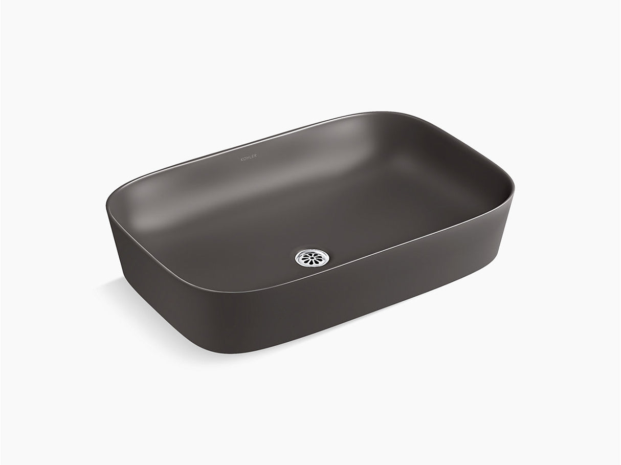 TABLE TOP 600MM EDGE VESSEL BASIN - KOHLER LUXURY -  ( TENDER GREY - LUXURY - 0x600 mm - 24inchX0inch )