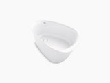 VEIL FREESTANDING BATH WITH CENTER TOE-TAP DRAIN - KOHLER LUXURY -  ( WHITE - LUXURY - 1650x925 mm - 66inchX37inch )
