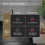 CAIRN 24INCH NEOROC QUARTZ UNDERMOUNT SINGLE BASIN W/RACK - KOHLER LUXURY -  ( MATTE BLACK - LUXURY - 622x465 mm - 24.8inchX18.6inch )