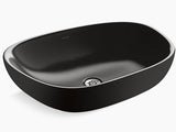 KANKARA-COUNTER TOP W/BASIN W/O FAU HOLE - KOHLER PREMIUM -  ( BLACK - PREMIUM - 568x438 mm - 23inchX18inch )