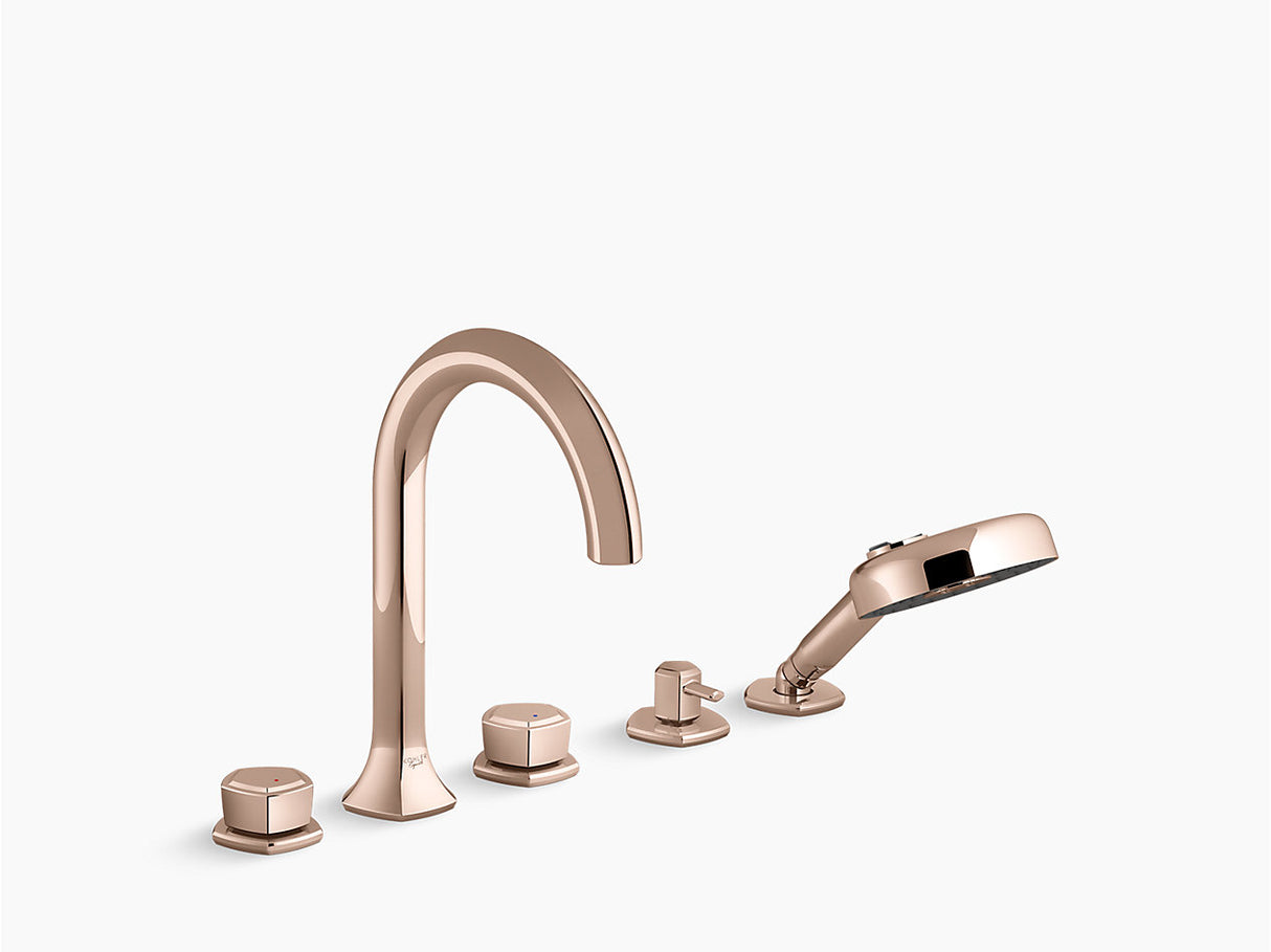 OCCASION 5H DM B&S C SPOUT -KNOB HNDLS - KOHLER LUXURY -  ( ROSE GOLD - LUXURY - 0x15 mm - 0inchX0.5inch )