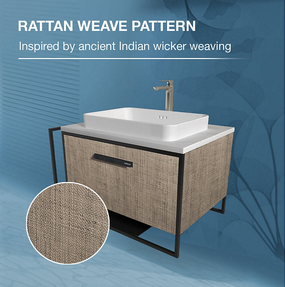 FOREWARD VANITY IN WEAVE TEXTURE FINISH W/O WASH BASIN - KOHLER LUXURY -  (  - LUXURY - 870x490 mm - 34.8inchX19.6inch )